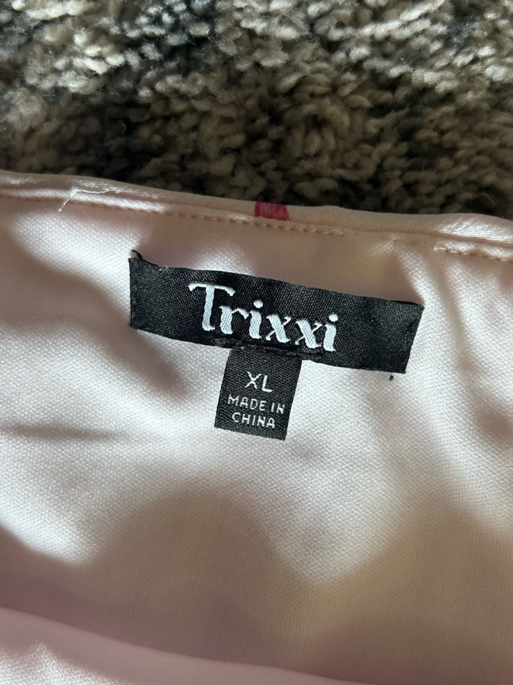 Trixxi Pink Floral Satin Slip Skirt Women’s XL - Picture 2 of 4